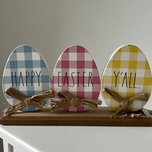 Rae Dunn Happy Easter Y’all Triple egg decor
